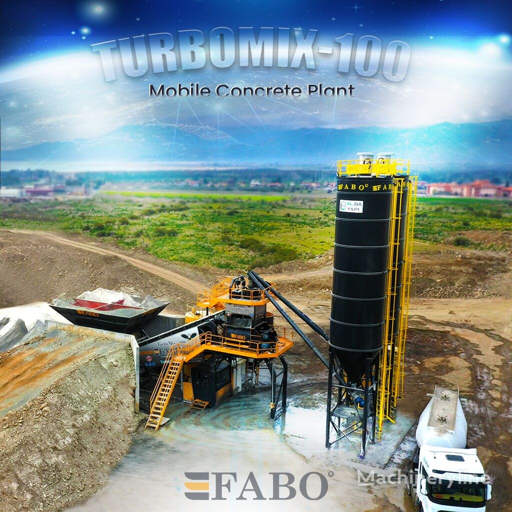 нови фабрика за бетон FABO TURBOMIX-100 Cерия Mобильных бетонных установок