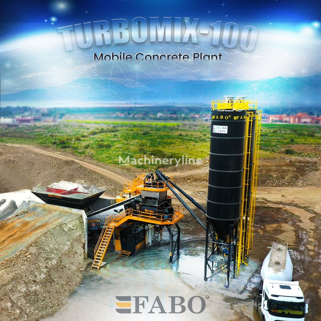 нови фабрика за бетон FABO TURBOMIX-100 Mobile Concrete Batching Plant